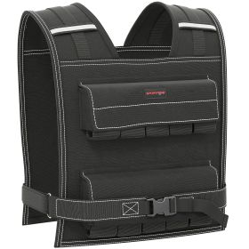 SPORTNOW 20KG Adjustable Weighted Vest, Running Weight Vest, With 30 Metal Weights, Reflective Strips, For Running, Exercise