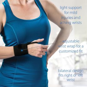 Swede-O Elastic Wrist Wrap w/ Thumb Loop, Black - Universal
