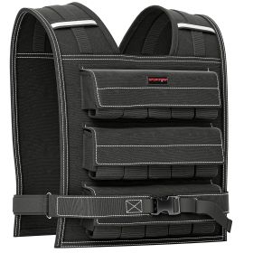 SPORTNOW 15KG Adjustable Weighted Vest, Running Weight Vest, With 30 Metal Weights, Reflective Strips, For Running, Exercise