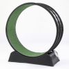 80*34*86CM Black PP track connector assembly, round shape with green carpet + 1 cat teaser stick, 15kg cat treadmill