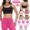 Fresh Fab Finds Women's Strap Sports Bra, Square Neck, Removable Pads, Low Impact