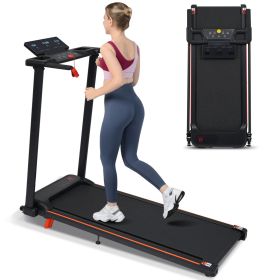 Treadmill with 8% Incline, Portable Treadmills for Home with Handle, Foldable Treadmills with 265 Lbs Capacity