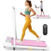 Under Desk Treadmill with Incline, Walking Pad, 2 in 1 Portable Treadmill with Handle Remote Control LED Display