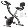 Folding Exercise Bike, Foldable Fitness Stationary Bike, Adjustable Magnetic Resistance Stationary Bike