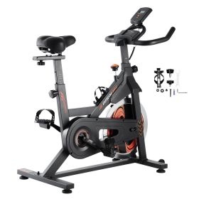 Exercise Bike, Adjustable Stationary Bike, Indoor Cycling Bike for Home Cardio, Workout Bike with Silent Belt Drive, Comfortable Seat Cushion