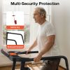 Walking Treadmills for Seniors, 2.5HP Portable Foldable Treadmill for Home with Extended Enclosed Handrails, Dual Shock Absorption, 300 lbs Capacity