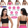 Fresh Fab Finds Women's Strap Sports Bra, Square Neck, Removable Pads, Low Impact