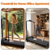 Under Desk Treadmill, Walking Pad, 2 in 1 Portable Treadmill with Handle Remote Control LED Display, Walking Jogging Machine for Home Office Use Black