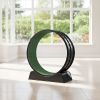 80*34*86CM Black PP track connector assembly, round shape with green carpet + 1 cat teaser stick, 15kg cat treadmill