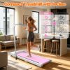 Under Desk Treadmill with Incline, Walking Pad, 2 in 1 Portable Treadmill with Handle Remote Control LED Display