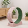 80*34*86CM Pink PP track connector assembly, circular design with green carpet + 1 cat teaser stick, 15kg cat treadmill