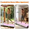 Under Desk Treadmill with Incline, Walking Pad, 2 in 1 Portable Treadmill with Handle Remote Control LED Display
