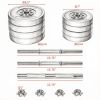 44lbs Adjustable Convertible Dumbbell Barbell Set: All-in-One Home Gym Weight Training Equipment for Adults