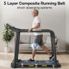Walking Treadmills with Extended Handrails, 2.5HP Quiet Motor, Heart Rate Monitor, 310 lbs Capacity, Treadmill for Seniors, Recovery & Home Jogging