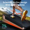 8Â° Incline Walking Pad Treadmill - Portable Compact Treadmills Under Desk Treadmill, Incline Treadmills for Home Office, Upright Stand