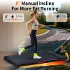 Walking Pad Treadmill with 8Â° Incline, Remote Control 2.5HP Portable Compact Treadmills for Home Office, Treadmill 220 lb Capacity, LED Display