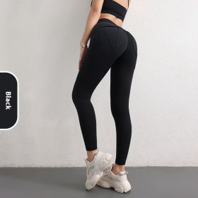 High Waist Hip Lift Yoga Pants With Pockets Women's Sports Fitness Trousers Leggings