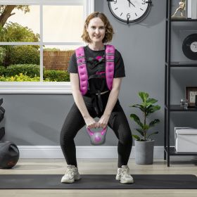 Body Weighted Vest with Pocket, Soft Skin-Friendly Weighted Workout Vest, Adjustable Weighted Running Equipment, 17.6 lbs., Pink