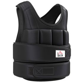 15kg Weighted Vest, Adjustable Running Weight Vest With 38 Weight Bags For Men Or Women Cardio Exercise, Black