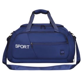 Luggage Bags For Women Handbag Oxford Men's Fitness Gym Shoulder Bag Waterproof Sports Travel Backpack With Shoes Compartment (Specification: Dark Blue)