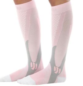 Compression Socks For Men&Women Best Graduated Athletic Fit For Running Flight Travel Boost Stamina Circulation&Recovery Socks (Color: Pink 6PC, size: XXL)