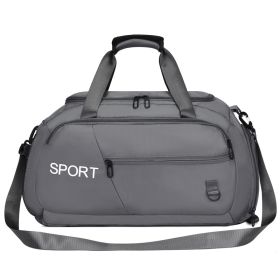 Luggage Bags For Women Handbag Oxford Men's Fitness Gym Shoulder Bag Waterproof Sports Travel Backpack With Shoes Compartment (Specification: Grey)