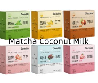 Protein Whey Protein Meal Replacement Energy Dietary Fiber Meal Replacement Bars (Specification: Matcha Coconut Milk)