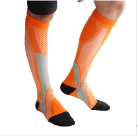 Compression Socks For Men&Women Best Graduated Athletic Fit For Running Flight Travel Boost Stamina Circulation&Recovery Socks (Color: Orange 3PC, size: L XL)
