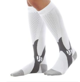 Compression Socks For Men&Women Best Graduated Athletic Fit For Running Flight Travel Boost Stamina Circulation&Recovery Socks (Color: White 3PC, size: XXL)