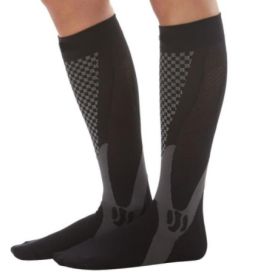 Compression Socks For Men&Women Best Graduated Athletic Fit For Running Flight Travel Boost Stamina Circulation&Recovery Socks (Color: Black 6PC, size: L XL)