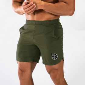 Muscle Wear Gym Shorts (Specification: Army Green/M)