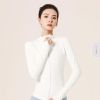 Yoga Clothes Sports Jacket Nylon Long Sleeve Stand Collar Zipper Running Fitness Clothes
