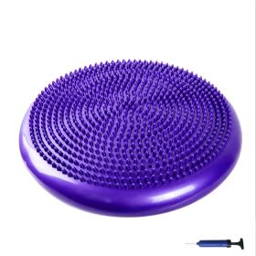 Inflatable Foot Massage Ball Pad Fitness Exercise Equipment Yoga Balance Board (Specification: Purple with pump)