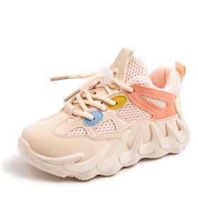 Boys And Girls Breathable Casual Running Shoes (Specification: Pink/33)
