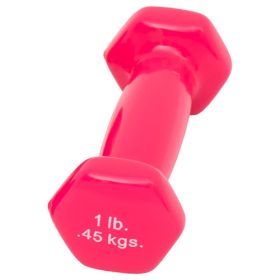 Dumbbell Weight Color Vinyl Coated (size: 1 Lb)