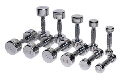 Chrome Dumbbell (size: 15 Lb)