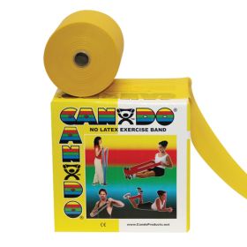 CanDo Non-Latex Exercise Band Yellow X-Light (size: 50 Yard)