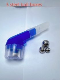 New Breathing Trainer Lung Capacity Trainer Phlegm-Evacuation Device (Specification: 5steel ball boxes/Transparent Blue/1PCS)