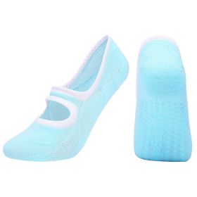 Open-back non-slip gym indoor floor socks (Specification: Green)