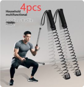 Ropes A Versatile Fitness Tool For High-intensity Workouts Perfect For Home Use (Specification: Black Warrior/Shake Stick  4pcs)