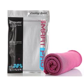 Sports towel quick-drying towel (Specification: Rose Red/30x100cm)