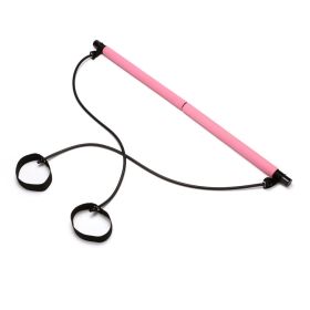 Yoga Crossfit Resistance Bands Exerciser Pull Rope Portable Gym Workout Pilates Bar Trainer Elastic Bands (Specification: Pink)