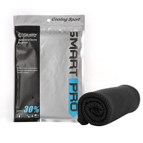 Sports towel quick-drying towel (Specification: Black/30x100cm)