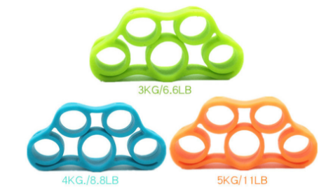 Silicone Finger Trainer Hand Gripper Resistance Bands Fitness (Specification: Set)