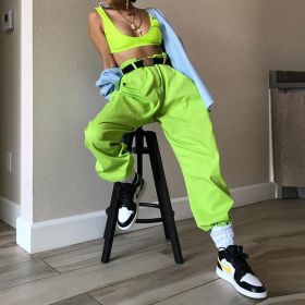 Neon green jogging pants (Specification: green/S)