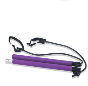 Yoga Crossfit Resistance Bands Exerciser Pull Rope Portable Gym Workout Pilates Bar Trainer Elastic Bands (Specification: Purple)