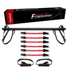 Pilates Bar Kit With Resistance Bands Portable Home Gym Workout Equipment Perfect Stretched Fusion Exercise Bar And Bands (Specification: Professional PSO3 webbing)