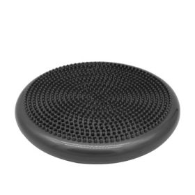 Inflatable Foot Massage Ball Pad Fitness Exercise Equipment Yoga Balance Board (Specification: Black)