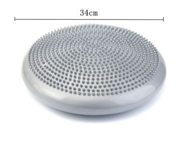 Inflatable Foot Massage Ball Pad Fitness Exercise Equipment Yoga Balance Board (Specification: Silver)