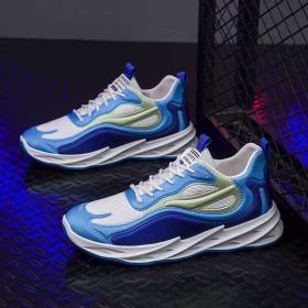 Fashion Casual Running Shoes, Blade Shoes,Men's Shoes, Trendy Shoes (Specification: White blue/44)